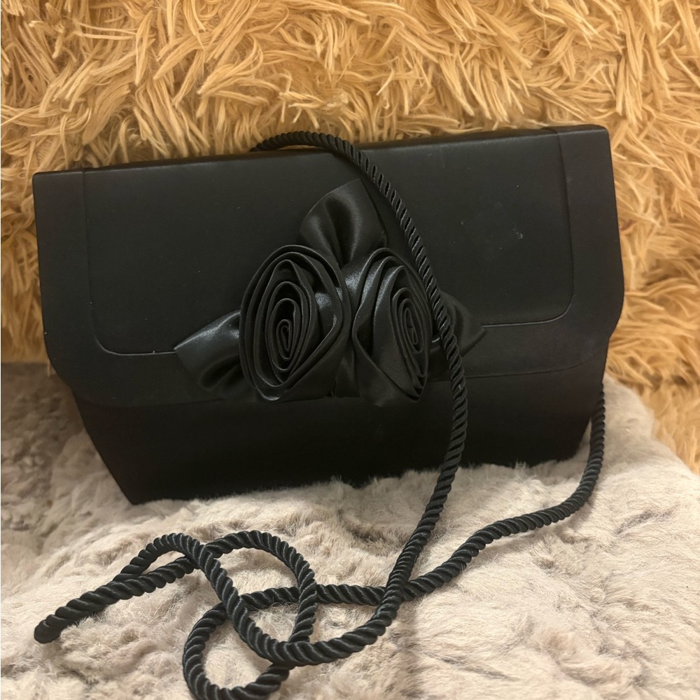 Liz Claiborne VTG RARE Floral Satin Glam Occasion Clutch/Crossbody